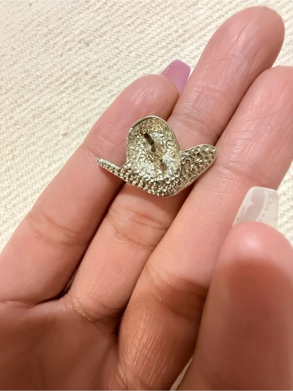 Silver Cowboy Hat Lapel Pin - Men Accessories